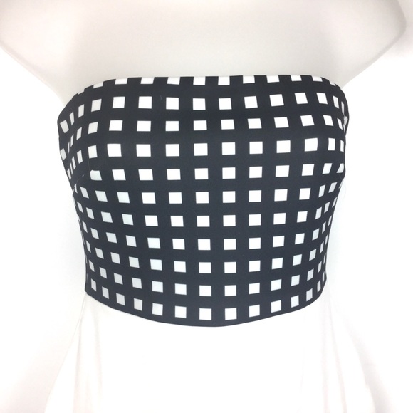 ASOS Strapless Bodycon  Midi Dress Sz.2 White/Blk - Picture 3 of 7